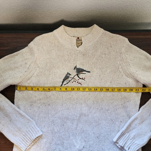 Woolrich Blue Jay Festive Cream Wool Blend Sweater - Picture 8 of 9